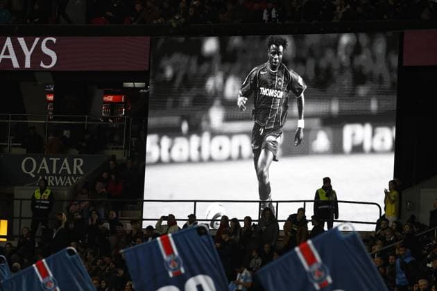 Hommage a Modeste M Bami FOOTBALL : Paris St Germain Vs Angers - Ligue 1 - 11 01 2023 MichaelBaucher Panoramic 