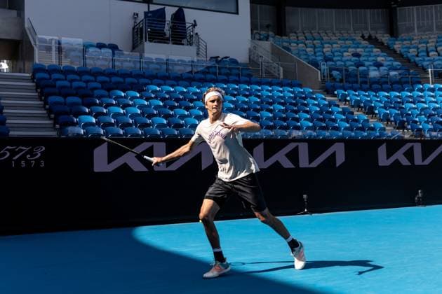 TENNIS AUSTRALIAN OPEN, Alexander Zverev of Germany is seen during a media opportunity at Melbourne Park in Melbourne, Thursday, January 12, 2023. ( NO ARCHIVING, EDITORIAL USE ONLY, NO USE IN BOOKS WITHOUT CONSENT MELBOURNE VICTORIA AUSTRALIA  Copyright: xDIEGOxFEDELEx 20230112001751397313