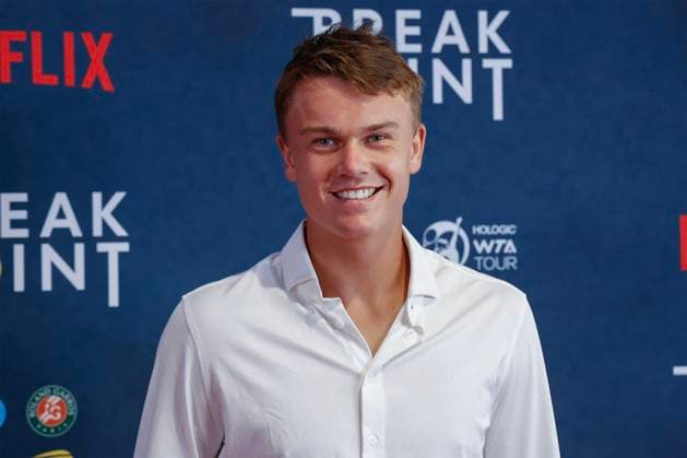 Holger Rune Holger Rune, Netflix Breakpoint Red carpet event, Australian Open 2023, Melbourne Park, Victoria, Australia. Australian Open - Melbourne Park - Melbourne - Victoria - Australia - 12 01 2023. Copyright: xJuergenxHasenkopfx