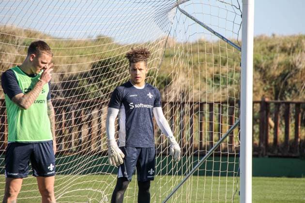 Philip Tietz und Max Wendt im Training Trainingsvorbereitung Winterpause 2022 23 Darmstadt 98, am 12.01.23 in , El Saler Photo: Alfio Marino; xamx