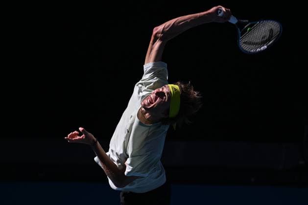 TENNIS AUSTRALIAN OPEN PRACTICE SESSIONS, Alexander Zverev of Germany in action during an Australian Open practice session at Melbourne Park in Melbourne, Saturday, January 14, 2023. ( NO ARCHIVING, EDITORIAL USE ONLY, NO USE IN BOOKS WITHOUT CONSENT MELBOURNE VIC AUSTRALIA  Copyright: xJAMESxROSSx 20230114001752114734