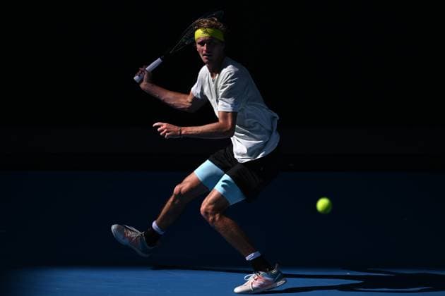 TENNIS AUSTRALIAN OPEN PRACTICE SESSIONS, Alexander Zverev of Germany in action during an Australian Open practice session at Melbourne Park in Melbourne, Saturday, January 14, 2023. ( NO ARCHIVING, EDITORIAL USE ONLY, NO USE IN BOOKS WITHOUT CONSENT MELBOURNE VIC AUSTRALIA  Copyright: xJAMESxROSSx 20230114001752114919