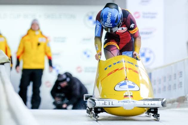 Sport Themen der Woche KW02 Sport Bilder des Tages IBSF Weltcup Bob+Skeleton in Altenberg am 14.01.2023. Monobob Damen. 1. Lauf. Lisa Buckwitz (GER). *** IBSF World Cup Bob Skeleton in Altenberg on 14 01 2023 Monobob women 1 run Lisa Buckwitz GER