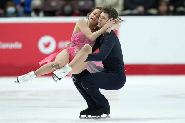 Sport Themen der Woche KW02 January 14, 2023, OSHAWA, ON, CANADA: Carolane Soucisse and Shane Firus perform during the senior ice dance free dance event at the Canadian Figure skating, Eiskunstlauf Championships in Oshawa, Ont., on Saturday, January 14, 2023. Canada News - January 14, 2023  - ZUMAc35_ 20230114_zaf_c35_125 Copyright: xNathanxDenettex