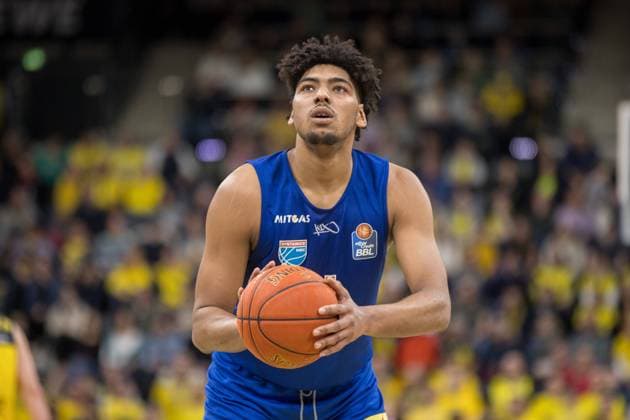 Oldenburg, Niedersachsen, DEU, 14.01.2023, Kostja Mushidi (Syntainics MBC). EWE Baskets Oldenburg vs. Syntainics MBC. 1. Basketball-Bundesliga Saison 2022 2023, 15. Spieltag, Grosse EWE Arena. EWE Baskets Oldenburg vs. Syntainics MBC