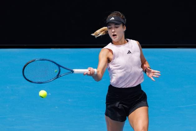 January 16, 2023: Anna KALINSKAYA in action against 13th seed Danielle COLLINS of the USA in the Women s Singles match on day 1 of the 2023 Australian Open on Rod Laver Arena, in Melbourne, Australia. Cal Media. USA - ZUMAc04_ 20230116_zaf_c04_025 Copyright: xSydneyxLowx