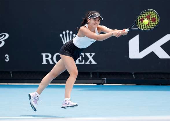 Eva Lys, Australian Open 2023, Melbourne Park, Melbourne, Victoria, Australia. Copyright: xJuergenxHasenkopfx