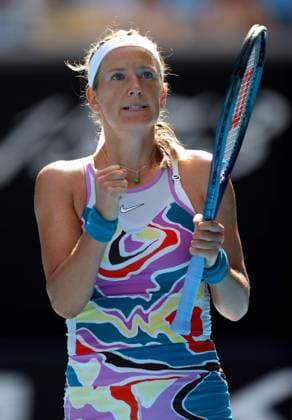 Mandatory Credit: Photo by Ella Ling Shutterstock (13714308bg) Victoria Azarenka of Belarus celebrates Australian Open, Day One, Tennis, Melbourne Park, Melbourne, Australia - 16 Jan 2023 Australian Open, Day One, Tennis, Melbourne Park, Melbourne, Australia - 16 Jan 2023 Copyright: xEllaxLing Shutterstockx 13714308bg