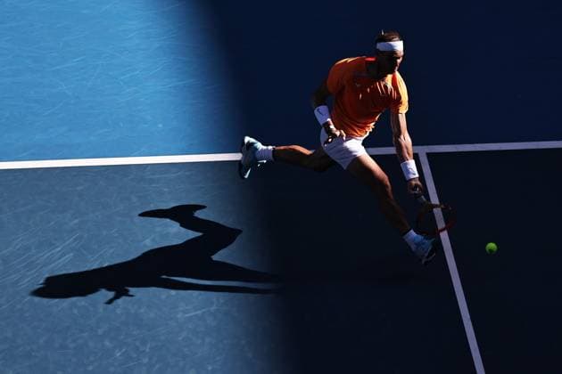 Rafael Nadal, ESP, during first round of 2023 Australian Open in Melbourne, 16 01 2023; -
