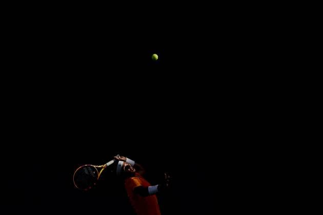 Rafael Nadal, ESP, during first round of 2023 Australian Open in Melbourne, 16 01 2023; -