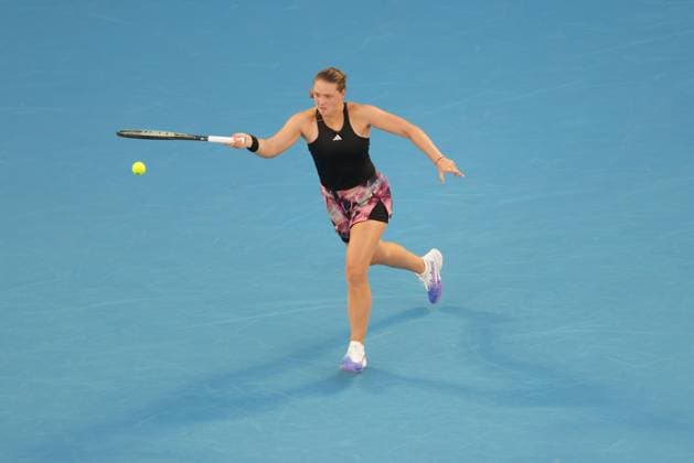 Julie Niemeier, GER, during first round of 2023 Australian Open in Melbourne, 16 01 2023; -