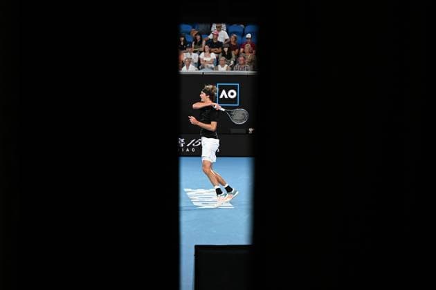 TENNIS AUSTRALIAN OPEN, Alexander Zverev of Germany returns during his first round match against Juan Pablo Varillas of Peru at the 2023 Australian Open tennis tournament at Melbourne Park in Melbourne, Tuesday, January 17, 2023. ( NO ARCHIVING, EDITORIAL USE ONLY, NO USE IN BOOKS WITHOUT CONSENT MELBOURNE VICTORIA AUSTRALIA  Copyright: xLUKASxCOCHx 20230117001753416717