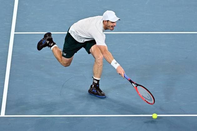 TENNIS AUSTRALIAN OPEN, Andy Murray of Great Britain in action during his 1st round singles match against Matteo Berrettini of Italy during 2023 Australian Open tennis tournament at Melbourne Park in Melbourne, Tuesday, January 17, 2023. ( NO ARCHIVING, EDITORIAL USE ONLY, NO USE IN BOOKS WITHOUT CONSENT MELBOURNE VICTORIA AUSTRALIA  Copyright: xJAMESxROSSx 20230117001753417763