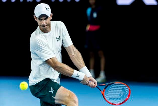 MELBOURNE, VIC - JANUARY 17: Andy Murray of the United Kingdom in action during Round 1 of the 2023 Australian Open on January 17 2023, at Melbourne Park in Melbourne, Australia. (Photo by Jason Heidrich Icon Sportswire) TENNIS: JAN 17 Australian Open Icon220117143