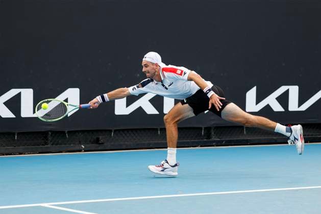 Jan-Lennard Struff (GER), Australian Open 2023, Melbourne Park, Melbourne, Victoria, Australia. Copyright: xJuergenxHasenkopfx