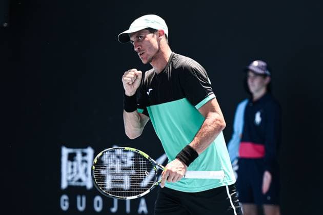 Mandatory Credit: Photo by James Gourley Shutterstock (13716760fa) Facundo Bagnis in action during his first round match Australian Open, Day Two, Tennis, Melbourne Park, Melbourne, Australia - 17 Jan 2023 Australian Open, Day Two, Tennis, Melbourne Park, Melbourne, Australia - 17 Jan 2023 Copyright: xJamesxGourley Shutterstockx 13716760fa
