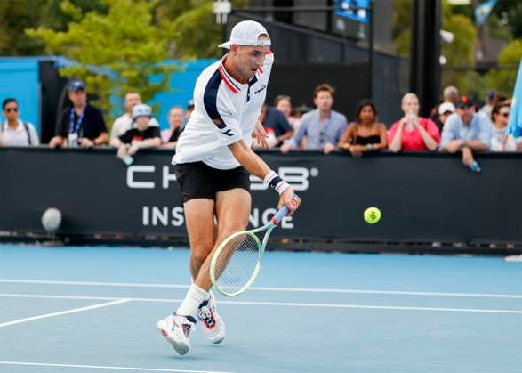 Jan-Lennard Struff (GER), Australian Open 2023, Melbourne Park, Melbourne, Victoria, Australia. Copyright: xJuergenxHasenkopfx