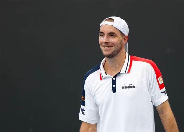 Jan-Lennard Struff (GER), Australian Open 2023, Melbourne Park, Melbourne, Victoria, Australia. Copyright: xJuergenxHasenkopfx