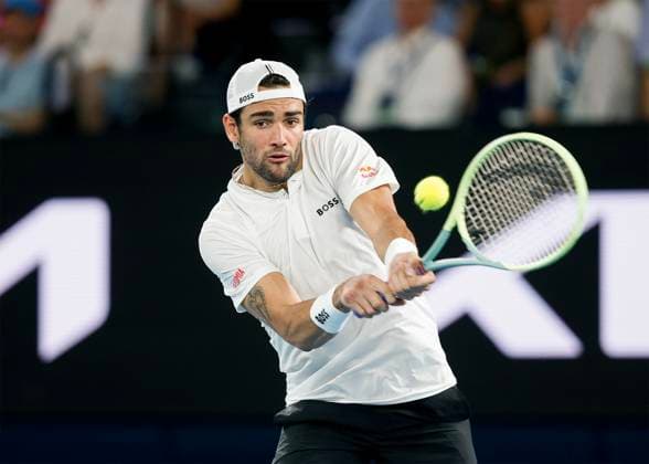 Matteo Berrettini (ITA), Australian Open 2023, Melbourne Park, Melbourne, Victoria, Australia. Copyright: xJuergenxHasenkopfx