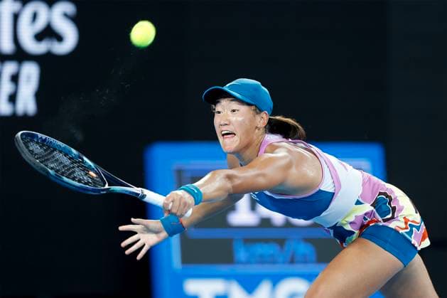 Xiyu Wang (CHN), Australian Open 2023, Melbourne Park, Melbourne, Victoria, Australia. Copyright: xJuergenxHasenkopfx