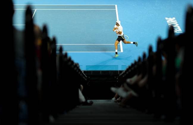 Sport Bilder des Tages (230117) -- MELBOURNE, Jan. 17, 2023 -- Matteo Berrettini of Italy competes during the men s singles 1st round match against Andy Murray of Britain at Australian Open tennis tournament, in Melbourne, Australia, on Jan. 17, 2023. ) (SP)AUSTRALIA-MELBOURNE-TENNIS-AUSTRALIAN OPEN-DAY 2 BaixXuefei 