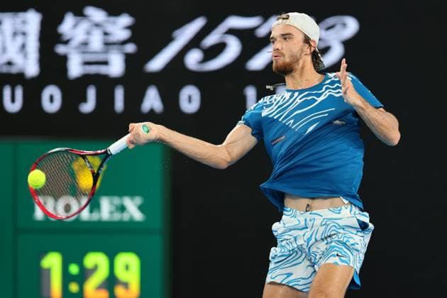 Roberto Carballes Baena of Spain in action during round 1 match between Casper Ruud of Norway and Roberto Carballes Baena of Spain Day 2 at the Australian Open Tennis 2023 at Margaret Court Arena, Melbourne, Australia on 17 January 2023. Copyright: xPeterxDovganx 34780594