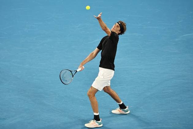 Alexander Zverev, GER, during first round of 2023 Australian Open in Melbourne, 17 01 2023; -