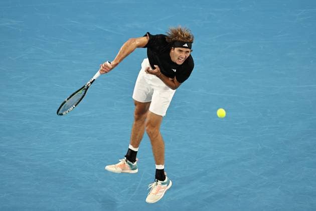 Alexander Zverev, GER, during first round of 2023 Australian Open in Melbourne, 17 01 2023; -