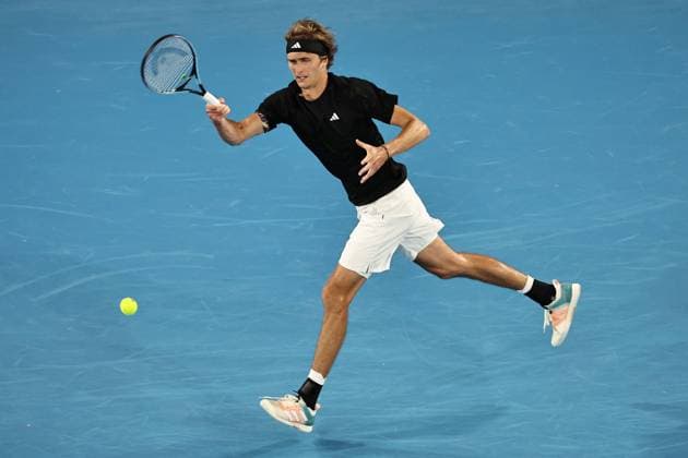 Alexander Zverev, GER, during first round of 2023 Australian Open in Melbourne, 17 01 2023; -