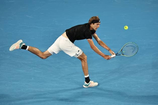 Alexander Zverev, GER, during first round of 2023 Australian Open in Melbourne, 17 01 2023; -