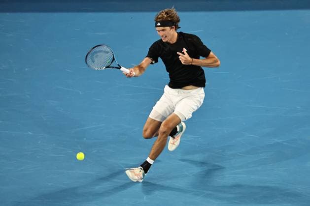 Alexander Zverev, GER, during first round of 2023 Australian Open in Melbourne, 17 01 2023; -