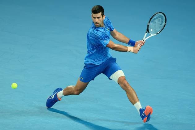 Novak Djokovic of Serbia in action during round 1 match between Novak Djokovic of Serbia and Roberto Carballes Baena of Spain Day 2 at the Australian Open Tennis 2023 at Rod Laver Arena, Melbourne, Australia on 17 January 2023. Copyright: xPeterxDovganx 34780605