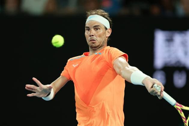 Rafael Nadal of Spain in action during round 2 match between Rafael Nadal of Spain and Mackenzie McDonald of USA Day 3 at the Australian Open Tennis 2023 at Rod Laver Arena, Melbourne, Australia on 18 January 2023. Copyright: xPeterxDovganx 34780686