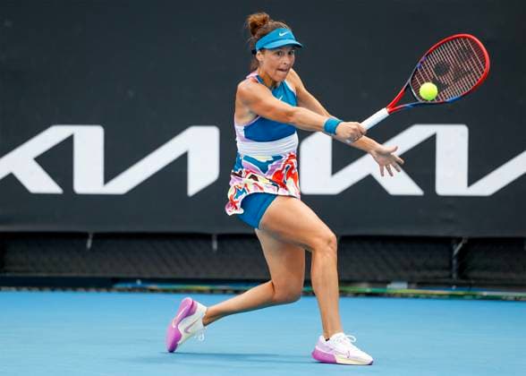 Tatjana Maria, Australian Open 2023, Melbourne Park, Melbourne, Victoria, Australia. Copyright: xJuergenxHasenkopfx