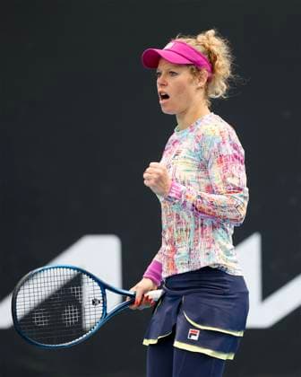 Laura Siegemund (GER) macht die Faust und jubelt, Jubel,Freude,Emotion, Australian Open 2023, Melbourne Park, Melbourne, Victoria, Australia. Copyright: xJuergenxHasenkopfx