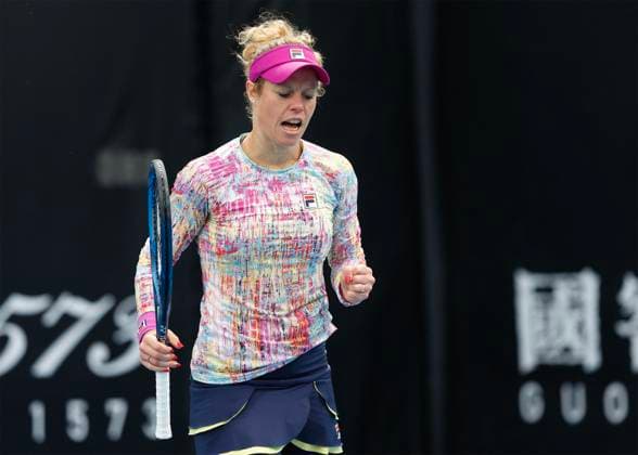 Laura Siegemund (GER) macht die Faust und jubelt, Jubel,Freude,Emotion, Australian Open 2023, Melbourne Park, Melbourne, Victoria, Australia. Copyright: xJuergenxHasenkopfx
