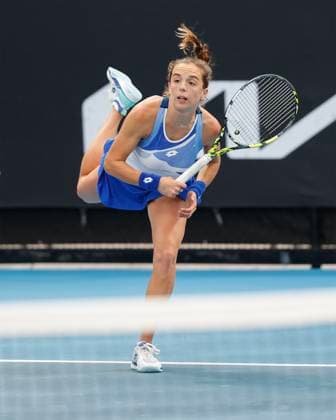 Lucia Bronzetti (ITA), Australian Open 2023, Melbourne Park, Melbourne, Victoria, Australia. Copyright: xJuergenxHasenkopfx