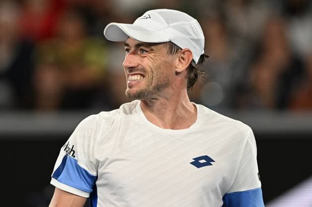 TENNIS AUSTRALIAN OPEN, John Millman of Australia during his match against Daniil Medvedev of Russia during the 2023 Australian Open tennis tournament at Melbourne Park in Melbourne, Wednesday, January 18, 2023. ( NO ARCHIVING, EDITORIAL USE ONLY, NO USE IN BOOKS WITHOUT CONSENT MELBOURNE VICTORIA AUSTRALIA  Copyright: xLUKASxCOCHx 20230118001753840475