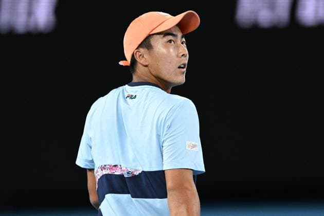 TENNIS AUSTRALIAN OPEN, Rinky Hijikata of Australia during his match against Stefanos Tsitsipas of Greece during the 2023 Australian Open tennis tournament at Melbourne Park in Melbourne, Wednesday, January 18, 2023. ( NO ARCHIVING, EDITORIAL USE ONLY, NO USE IN BOOKS WITHOUT CONSENT MELBOURNE VICTORIA AUSTRALIA  Copyright: xJAMESxROSSx 20230118001753844439