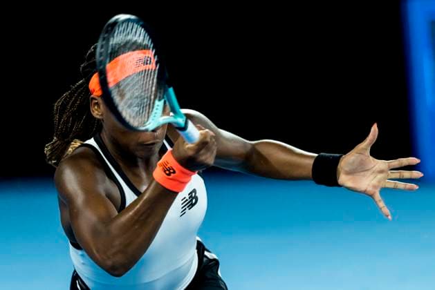 MELBOURNE, VIC - JANUARY 18: Coco Gauff of the United States of America in action during Round 2 of the 2023 Australian Open on January 18 2023, at Melbourne Park in Melbourne, Australia. (Photo by Jason Heidrich Icon Sportswire) TENNIS: JAN 18 Australian Open Icon220118167