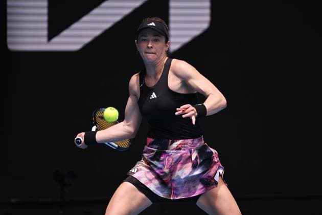 TENNIS AUSTRALIAN OPEN, Katie Volynets of the USA in action against Veronika Kudermetova of Russia during their 2nd round match at the 2023 Australian Open tennis tournament at Melbourne Park in Melbourne, Thursday, January 19, 2023. ( NO ARCHIVING, EDITORIAL USE ONLY, NO USE IN BOOKS WITHOUT CONSENT MELBOURNE VICTORIA AUSTRALIA  Copyright: xJAMESxROSSx 20230119001754120879