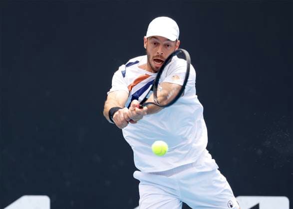 Nicolas Mahut Tim Puetz (Kappe), Herren Doppel, Australian Open 2023, Melbourne Park, Melbourne, Victoria, Australia. Copyright: xJuergenxHasenkopfx