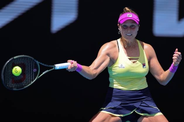 Shelby Rogers of USA in action during round 2 match between Aryna Sabalenka and Shelby Rogers of USA Day 4 at the Australian Open Tennis 2023 at Rod Laver Arena, Melbourne, Australia on 19 January 2023. Copyright: xPeterxDovganx 34780889