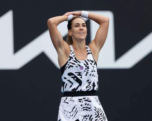 Nuria Parrizas Diaz (ESP) jubelt nach dem Sieg, Jubel, Freude, Emotion, Australian Open 2023, Melbourne Park, Melbourne, Victoria, Australia. Copyright: xJuergenxHasenkopfx