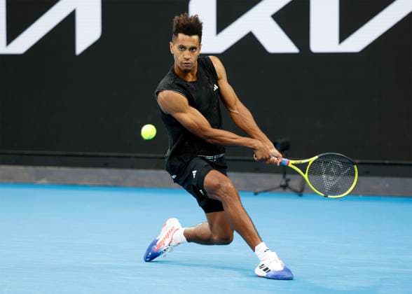 Michael Mmoh, Australian Open 2023, Melbourne Park, Melbourne, Victoria, Australia. Copyright: xJuergenxHasenkopfx