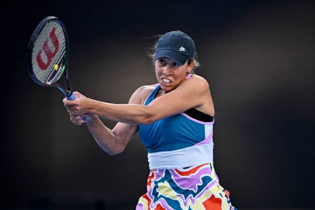 TENNIS AUSTRALIAN OPEN, Madison Keys of the USA in action during her match against Victoria Azarenka during the 2023 Australian Open tennis tournament at Melbourne Park in Melbourne, Friday, January 20, 2023. ( NO ARCHIVING, EDITORIAL USE ONLY, NO USE IN BOOKS WITHOUT CONSENT MELBOURNE VICTORIA AUSTRALIA  Copyright: xJOELxCARRETTx 20230120001754663159