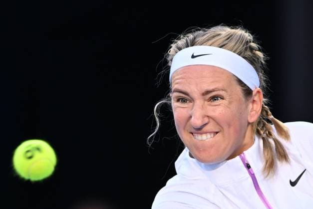 TENNIS AUSTRALIAN OPEN, Victoria Azarenka in action during her match against Madison Keys of the USA during the 2023 Australian Open tennis tournament at Melbourne Park in Melbourne, Friday, January 20, 2023. ( NO ARCHIVING, EDITORIAL USE ONLY, NO USE IN BOOKS WITHOUT CONSENT MELBOURNE VICTORIA AUSTRALIA  Copyright: xJOELxCARRETTx 20230120001754664369