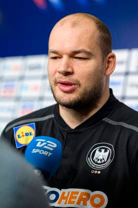 Katowice, 20. Januar 2023: Handball IHF WM, Hauptrunde, Deutschland - Pressekonferenz - Media Day Paul Drux (Deutschland) Katowice Spodek Arena Polen