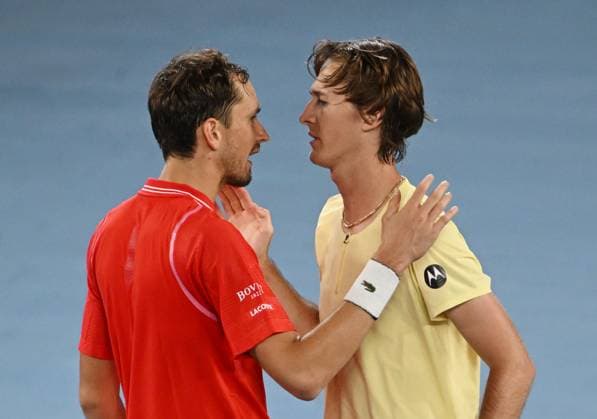2023 Australian Open Sebastian Korda (USA) and Daniil Medvedev (RUS)