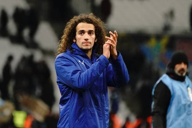 Fußball, Coupe de France, Olympique Marseille - Stade Rennes joie - Matteo Guendouzi (Olympique de Marseille) FOOTBALL : Olympique de Marseille vs Stade Rennais - 16eme de finale de coupe de France - Marseille - 20 01 2023 NorbertScanella Panoramic 